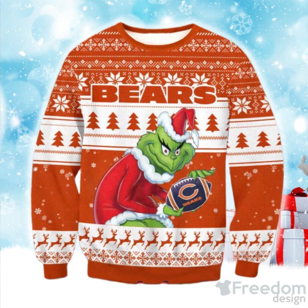 Chicago Bears Logo NFL Ugly Christmas Ugly Christmas Sweater Gift For Fans  - Freedomdesign