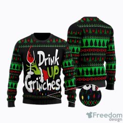 The Grinch Xmas Drink Up Grinches AOP Ugly Christmas Sweater Christtmas Holiday Gift