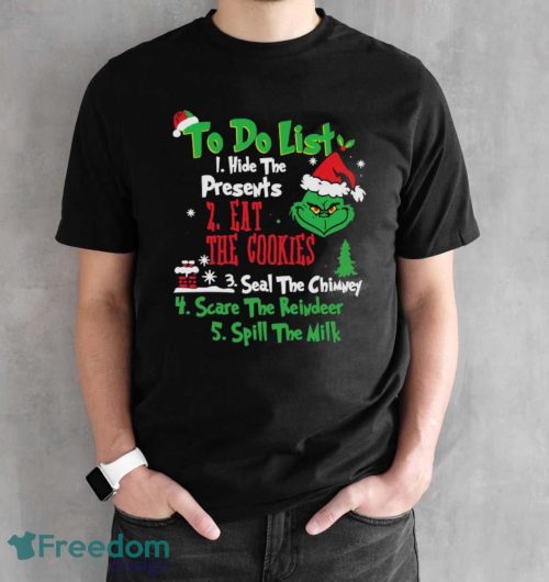 To Do List Grinch Christmas Merry Christmas Shirt - Black Unisex T-Shirt