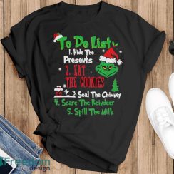 To Do List Grinch Christmas Merry Christmas Shirt - Black T-Shirt