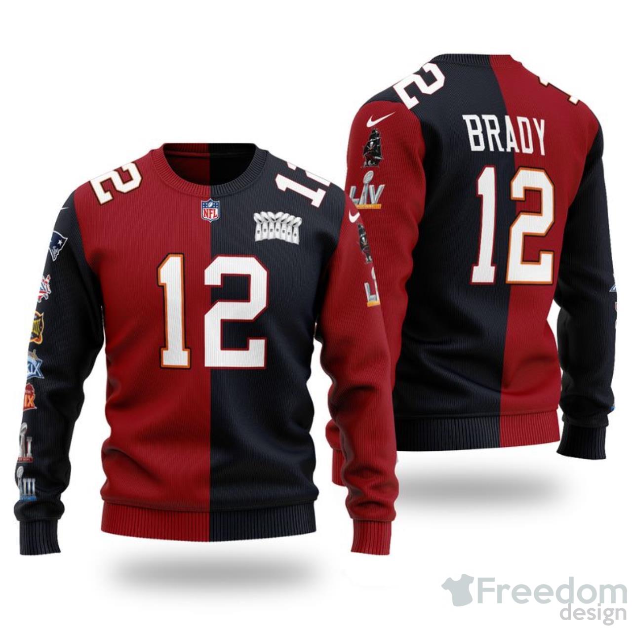 TOM BRADY CUSTOM PRO STYLE BLUE JERSEY GOAT