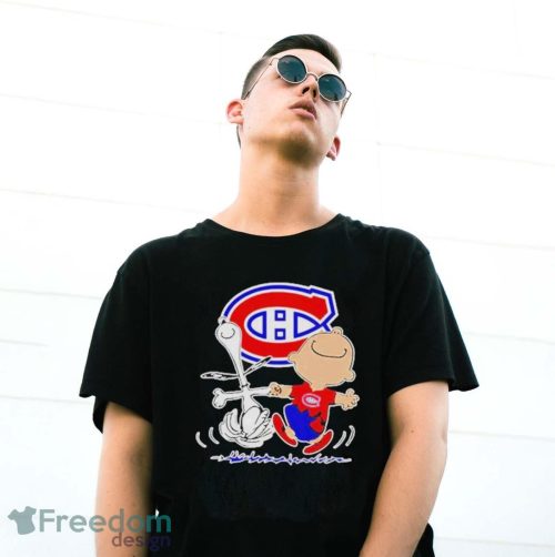 Top Montreal Canadiens Snoopy And Charlie Brown Dancing Shirt - G500 Gildan T-Shirt