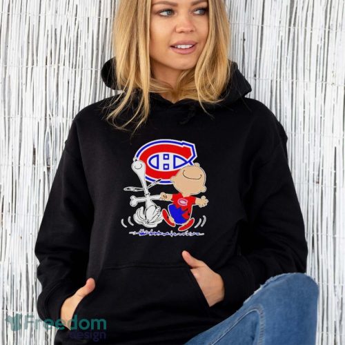 Top Montreal Canadiens Snoopy And Charlie Brown Dancing Shirt - Unisex Hoodie