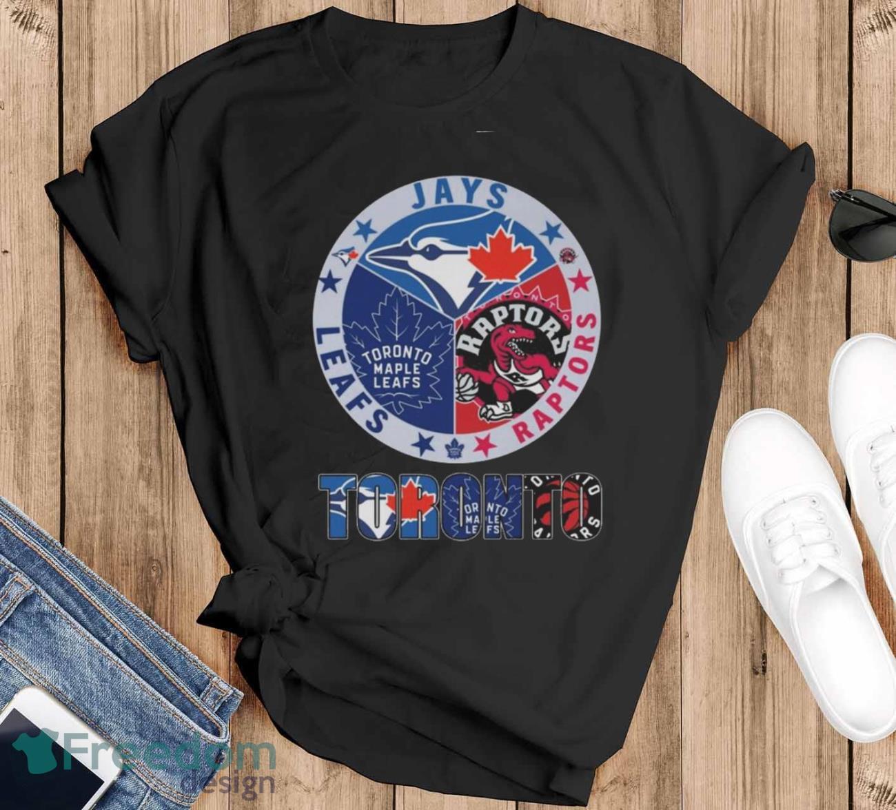 Official Toronto Sports Teams logo Leafs, Jays and Raptors shirt