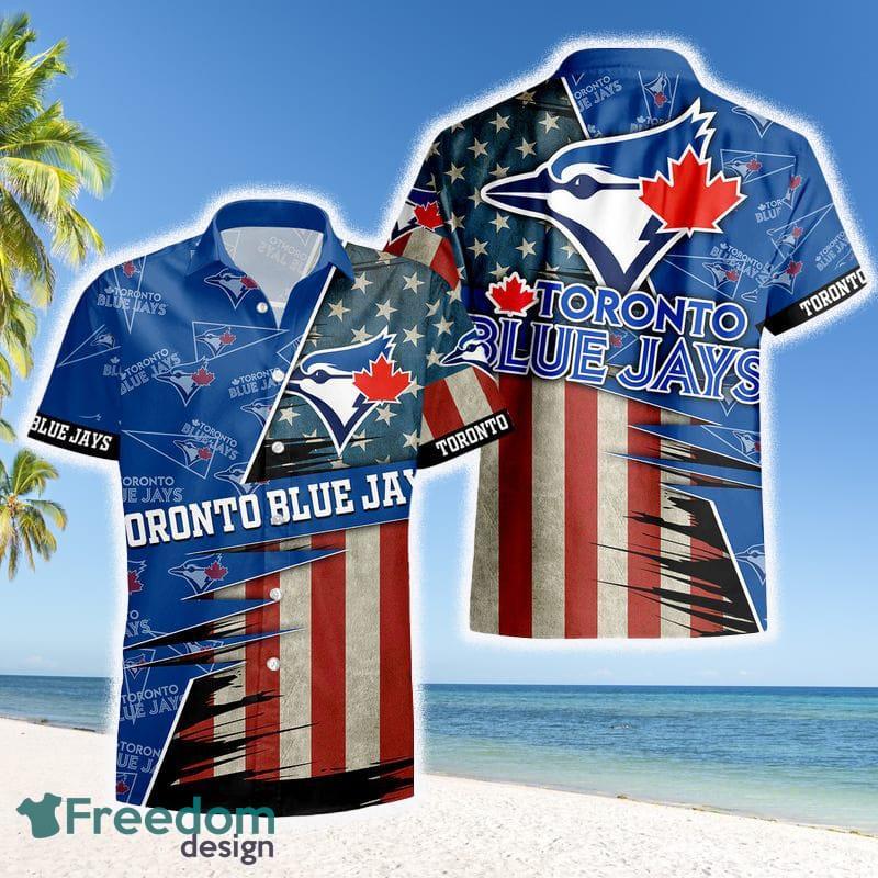 Toronto Blue Jays American 3D All Over Print Flag Hawaiian Shirt For Men  And Women Gift Beach Holiday - Freedomdesign