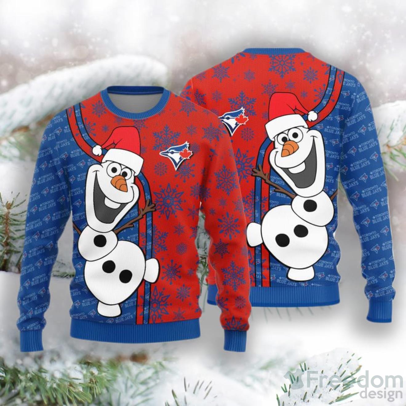 Toronto Blue Jays Olaf Christmas Funny Knitted Sweater Limited Edition Product Photo 1