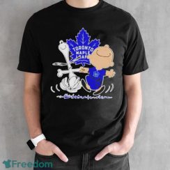 Toronto Maple Leafs Snoopy And Charlie Brown Dancing Shirt - Black Unisex T-Shirt