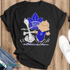 Toronto Maple Leafs Snoopy And Charlie Brown Dancing Shirt - Black T-Shirt