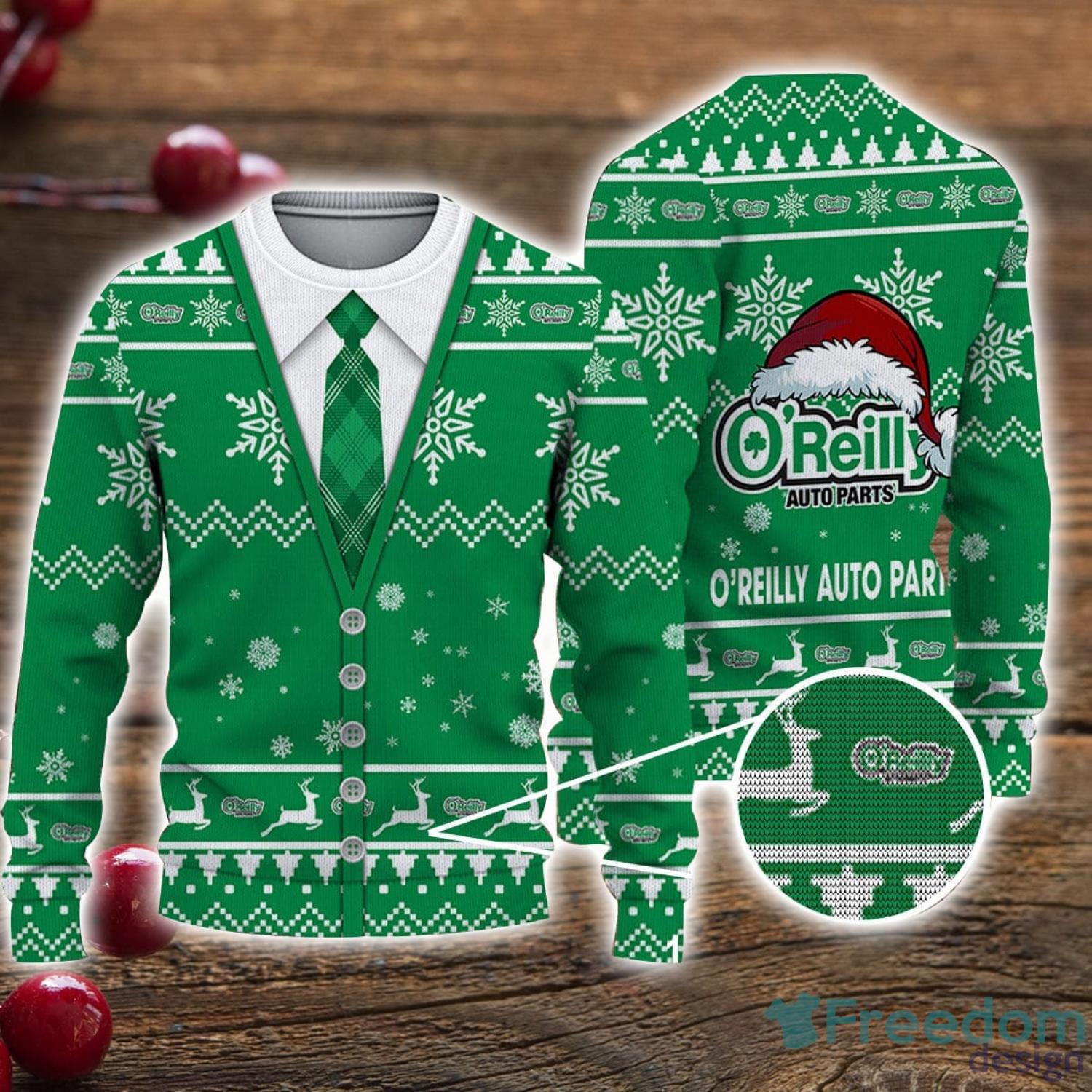 Ugly Sweater O'reilly Auto Parts AOP Christmas Sweater Ugly Sweater O'reilly Auto Parts AOP Christmas Sweater Product Photo 1