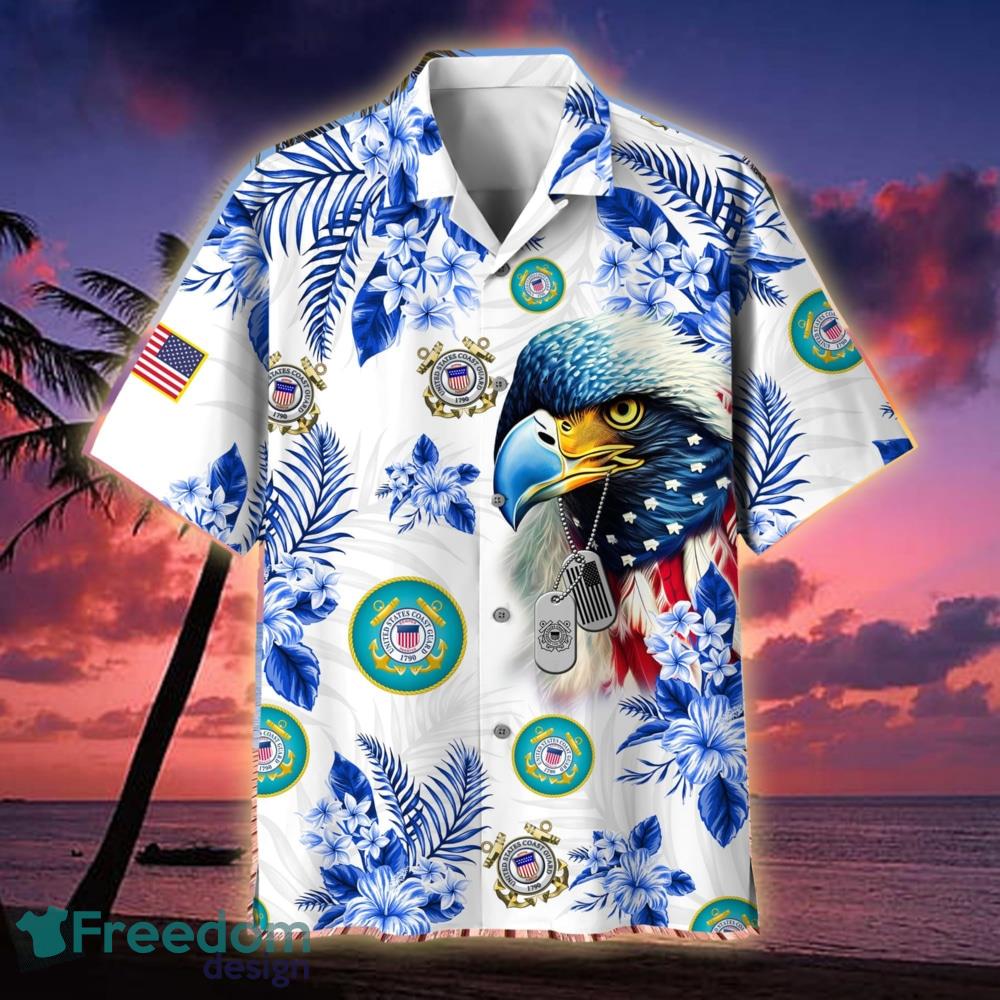 Eagle Print US Army Hawaiian Shirt For Men Veteran - Freedomdesign