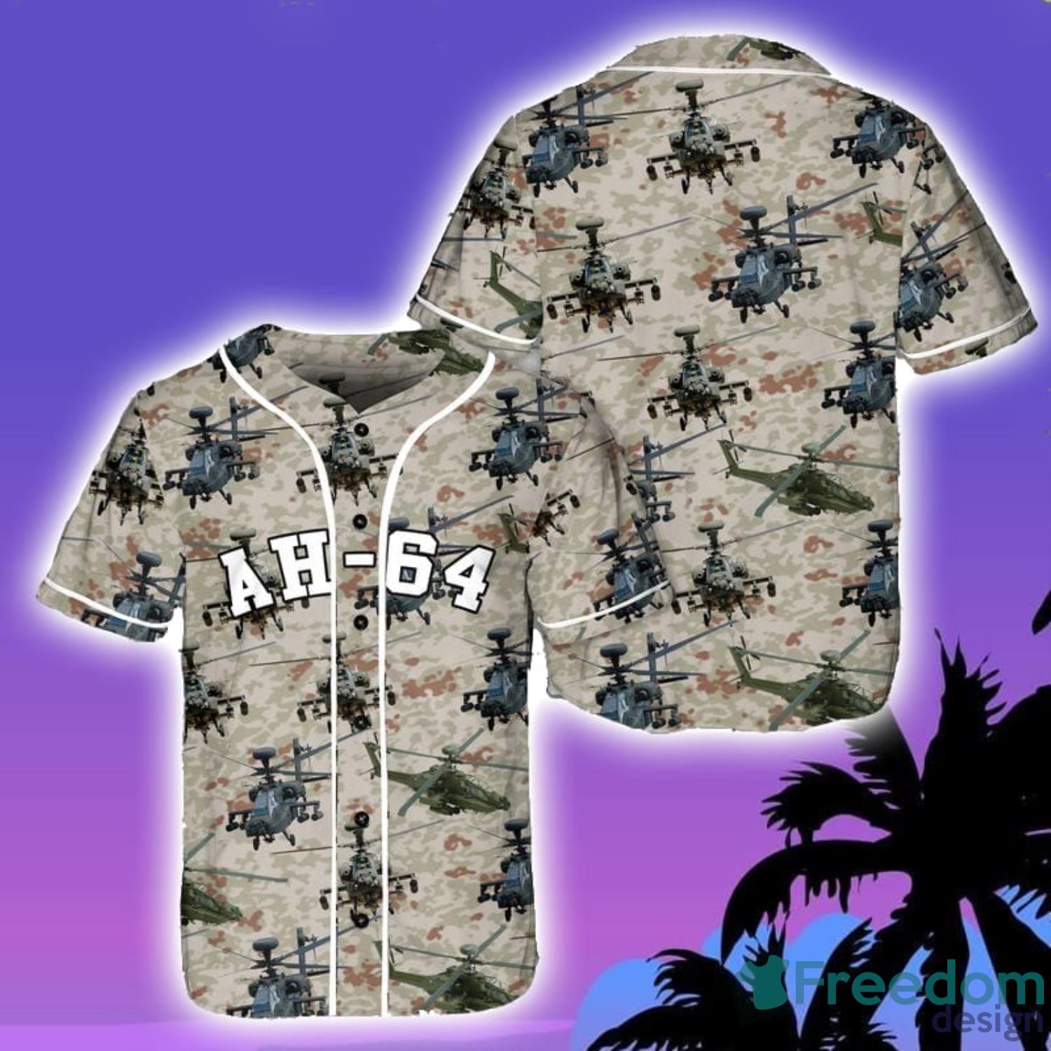 U.S Army AH-64 Apache Longbow Baseball Jersey Shirt Sport Gift For