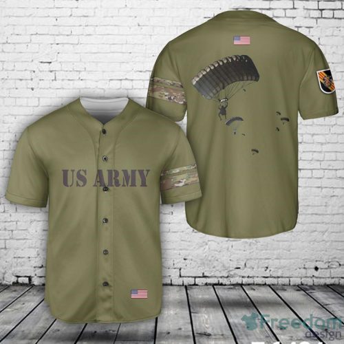 US Army Paratroopers With The 5th Special Forces Group (Airborne) (5th SFG (A)) Parachute Baseball Jersey Shirt Sport Gift For Men And Women - 1