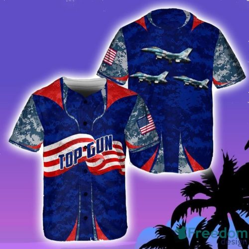 US Navy Top Gun F-16N Baseball Jersey Shirt Sport Gift For Men And Women - US Navy Top Gun F-16N Baseball Jersey DLHH0106PD04