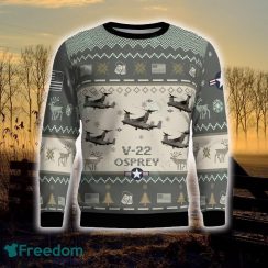 V-22 Osprey V22 Aircraft Ugly Christmas Sweater Veterans Holidays For Men And Women - V-22 Osprey V22_Aircraft Ugly Sweater_2