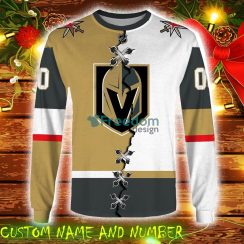 Vegas Golden Knights NHL Custom Number And Name 3D Sweatshirt For Fans AOP Christmas Gift Sweater - Vegas Golden Knights Personalized NHL 3D Sweatshirt Photo 5