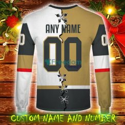Vegas Golden Knights NHL Custom Number And Name 3D Sweatshirt For Fans AOP Christmas Gift Sweater