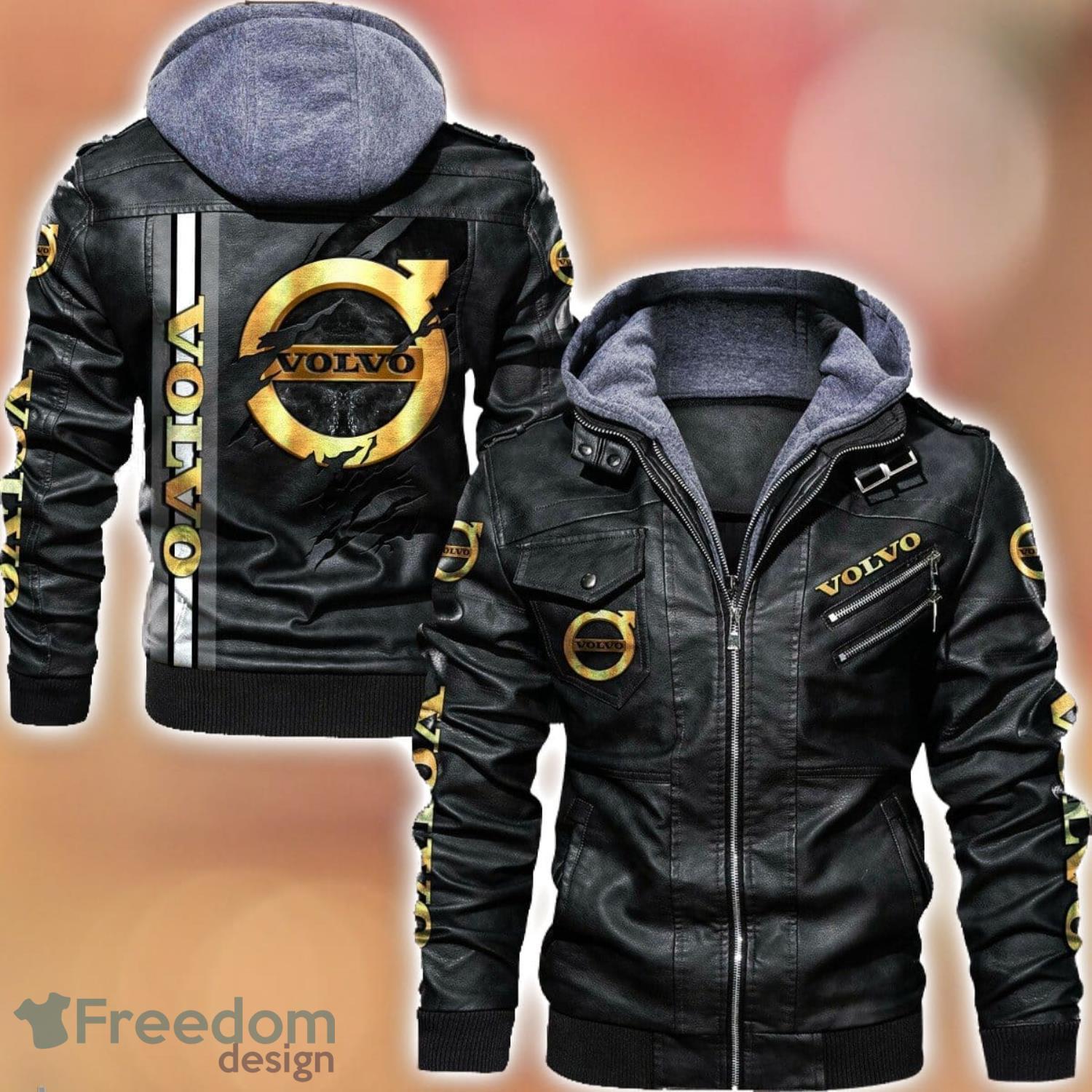 Volvo Leather Jacket Special Gift For Men image Volvo Leather Jacket Special Gift For Men Product Photo 1