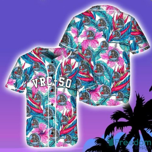 VRC 50 Pink Flower Baseball Jersey Shirt Sport Gift For Men And Women