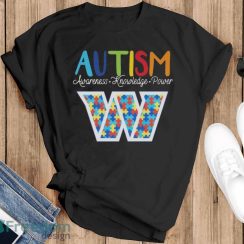 Washington Commanders Autism Awareness Knowledge Power T-Shirt