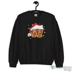 Washington Commanders Santa Hat Christmas Light Shirt - Unisex Crewneck Sweatshirt