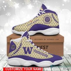 Washington Huskies Sport Team Air Jordan 13 Custom Name Sneakers For Fans