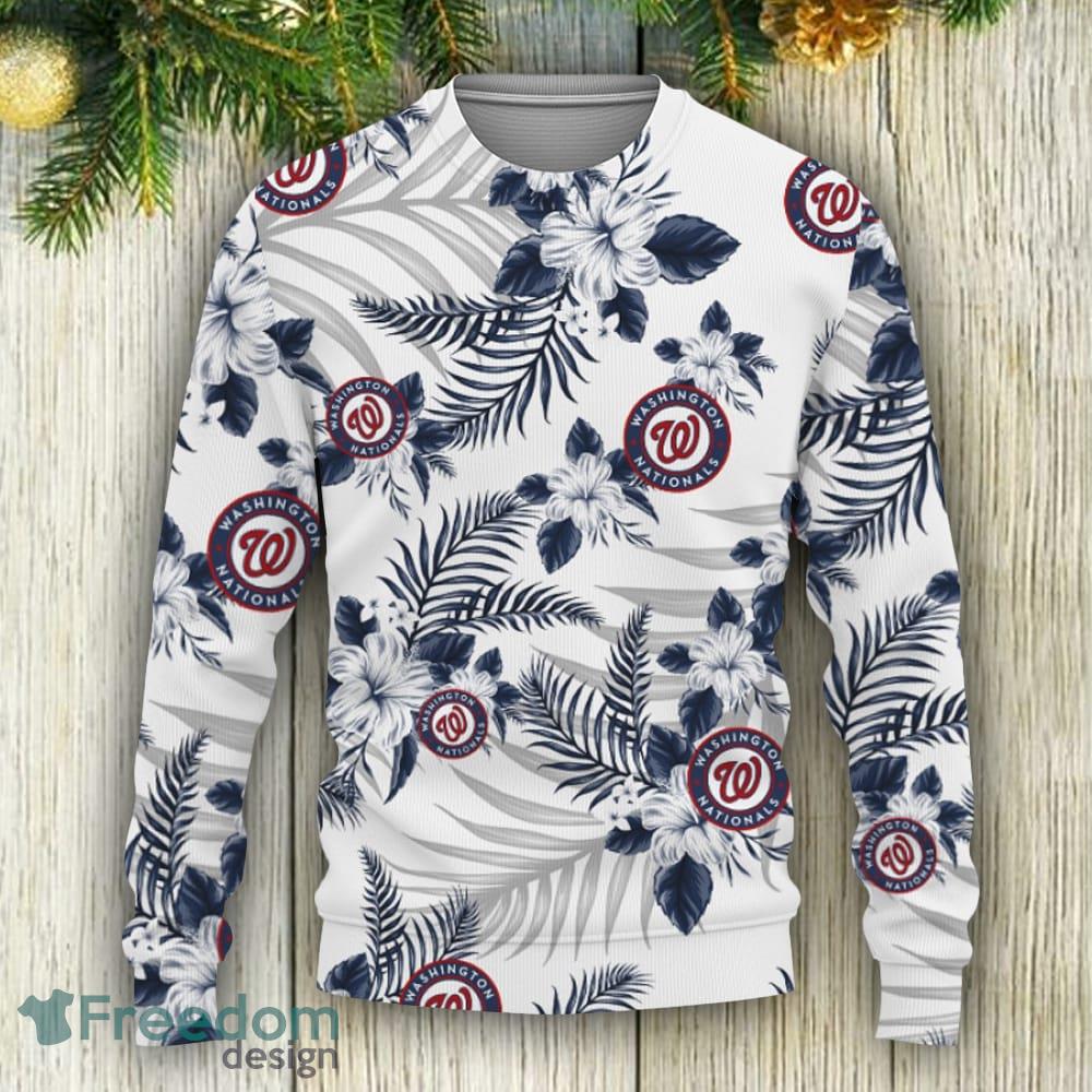 Washington Nationals Tropical Patterns Knitted Xmas Sweater For Men And Women - Washington Nationals Tropical Patterns New Trends For Fans Club Gifts Unisex 3D T-Shirt, Hoodie, Sweatshirt-3D Sweatshirt_3