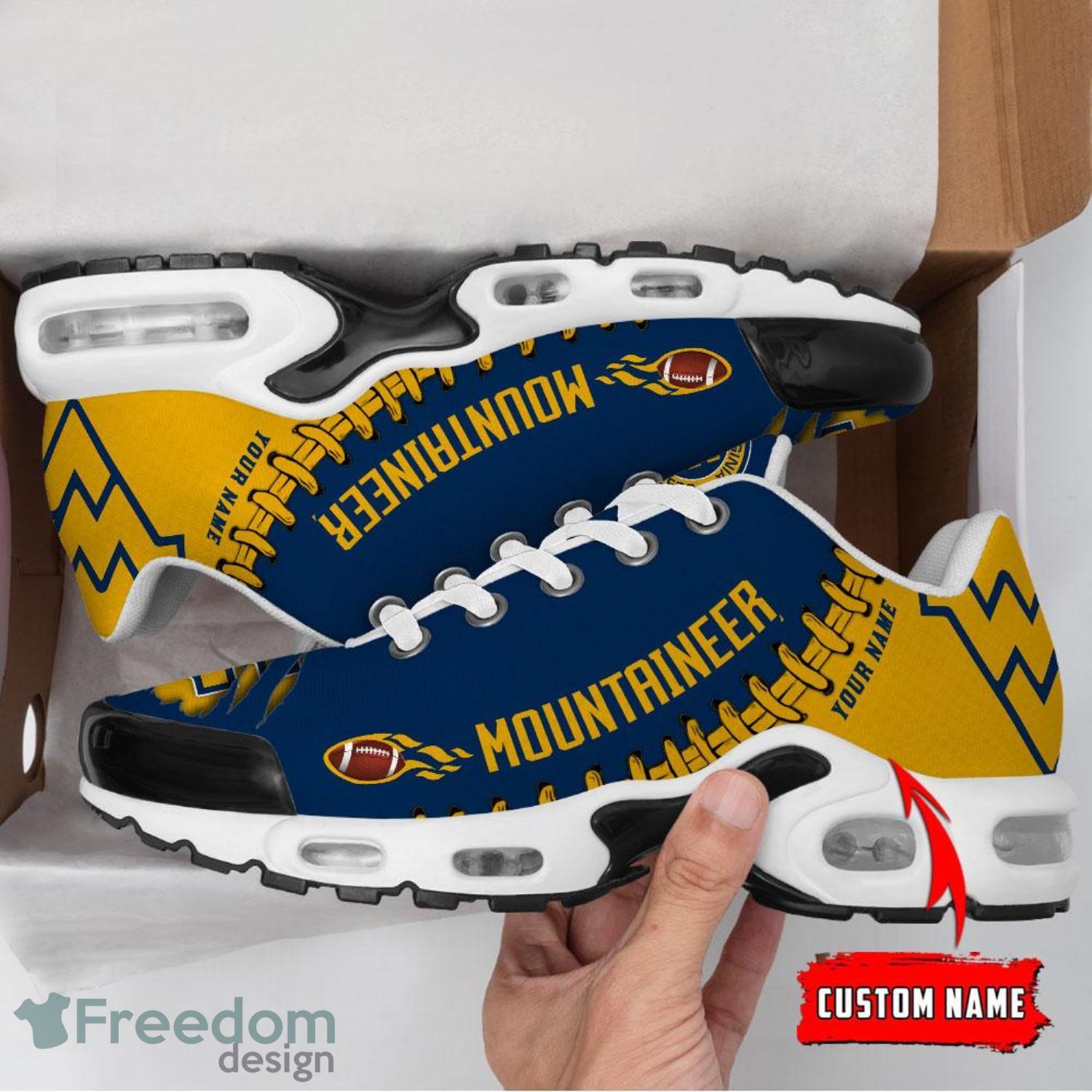 West Virginia Mountaineers Air Cushion Sport Shoes Custom Name Special Gift Running Shoes For Fans image West Virginia Mountaineers Air Cushion Sport Shoes Custom Name Special Gift Running Shoes For Fans Product Photo 2
