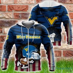 West Virginia Mountaineers NCAA2 Snoopy Sports Hoodie For Fans Product Photo 2