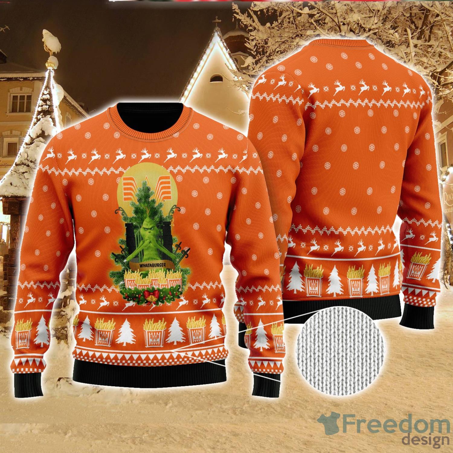 Personalized Name Whataburger Ugly Christmas Sweater