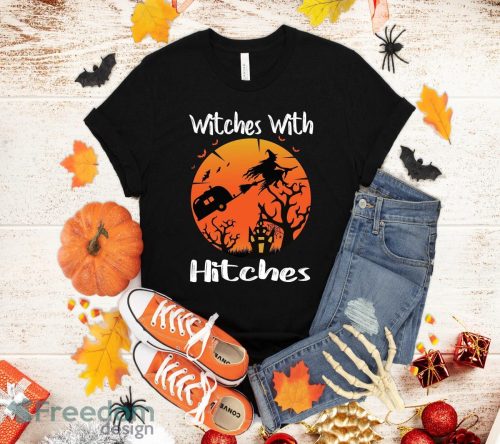 Witches with Hitches Funny Halloween Camping Gift Sweatshirt Hoodie Product Photo 1