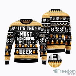 Wonderful Time For A Beer AOP Ugly Christmas Sweater Christtmas Holiday Gift Gift