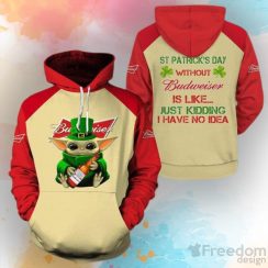 Yoda Budweiser St Patrick Day 3D Hoodie