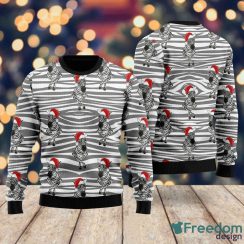 Zebra Wearing Santa Hats Ugly Christmas 3D Sweater Gift For Men And Women - Zebra Wearing Santa Hats Ugly Christmas Sweater For Men And Women_2