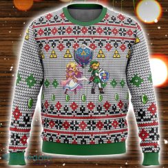 Zelda and Link 3D Ugly Christmas Sweater Christmas Holiday Gift