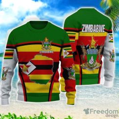 Zimbabwe Active Flag Gift 3D All Over Printed Sweater