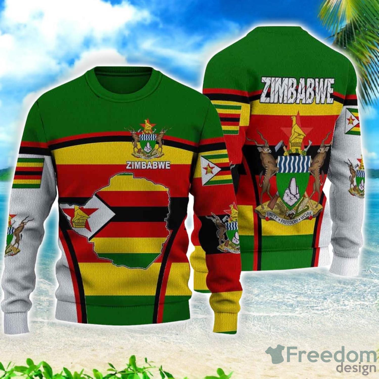 Zimbabwe Active Flag Gift 3D All Over Printed Sweater image Zimbabwe Active Flag Gift 3D All Over Printed Sweater Product Photo 1