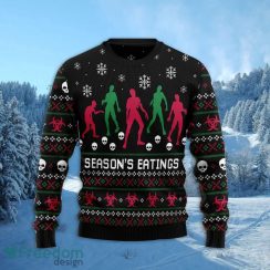 Zoombie Season Eatings Family Gift Ugly Christmas Sweater Product Photo 2