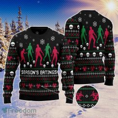 Zoombie Season Eatings Family Gift Ugly Christmas Sweater