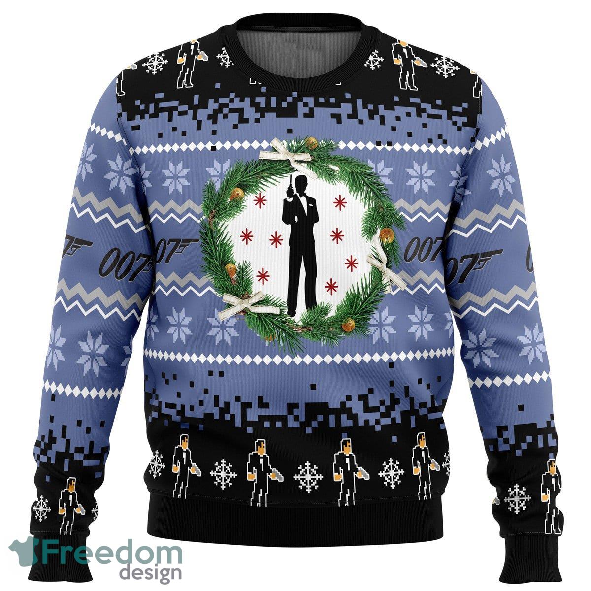 007 James Bond Sweater Xmas Funny All Over Print Gift For Fans Ugly Christmas image 007 James Bond Sweater Xmas Funny All Over Print Gift For Fans Ugly Christmas - 007 James Bond Ugly Christmas Sweater_1