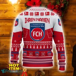 1. FC Heidenheim 3D Ugly Christmas Sweater Christmas Holiday Gift For Men And Women Personalized Name Product Photo 3