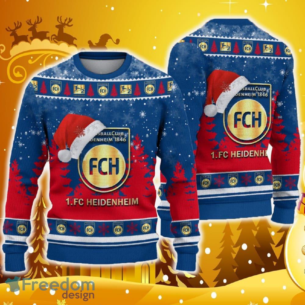 1 FC Heidenheim Ugly Christmas Sweater Santa Hat Logo Tree Gift For Men And Women image 1 FC Heidenheim Ugly Christmas Sweater Santa Hat Logo Tree Gift For Men And Women - 1 FC Heidenheim Ugly Christmas Sweater Santa Hat Logo Tree Gift For Men And Women