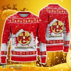 1 FC Kaiserslautern Ugly Christmas Sweater Santa Hat Logo Tree Gift For Men And Women