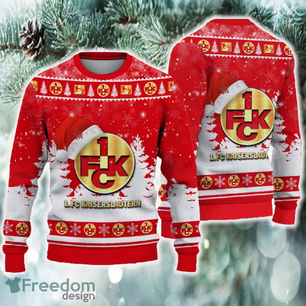 1 FC Kaiserslautern Ugly Christmas Sweater Santa Hat Logo Tree New For Fans image 1 FC Kaiserslautern Ugly Christmas Sweater Santa Hat Logo Tree New For Fans - 1 FC Kaiserslautern Ugly Christmas Sweater Santa Hat Logo Tree New For Fans