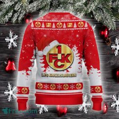 1 FC Kaiserslautern Ugly Christmas Sweater Santa Hat Logo Trending Christmas Gift For Fans - 1 FC Kaiserslautern Ugly Christmas Sweater_3