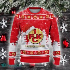 1 FC Kaiserslautern Ugly Christmas Sweater Santa Hat Logo Trending Christmas Gift For Fans