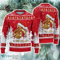 1 FC Koln Ugly Christmas Sweater Santa Hat Logo Tree New For Fans