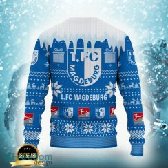1 FC Magdeburg Logo Ugly Christmas Sweater New Gift For Men And Women - 1 FC Magdeburg Ugly Christmas Sweater Photo 3