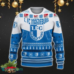 1 FC Magdeburg Snowflakes Tree Custom Name Ugly Christmas Sweater New For Fans Gift Holidays Christmas
