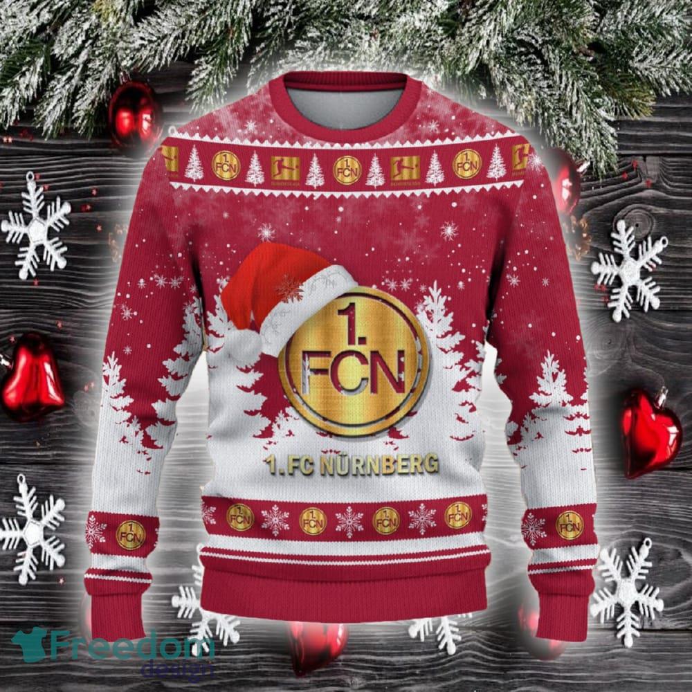 1 FC Nurnberg Ugly Christmas Sweater Santa Hat Logo Trending Christmas Gift For Fans image 1 FC Nurnberg Ugly Christmas Sweater Santa Hat Logo Trending Christmas Gift For Fans - 1 FC Nurnberg Ugly Christmas Sweater_2
