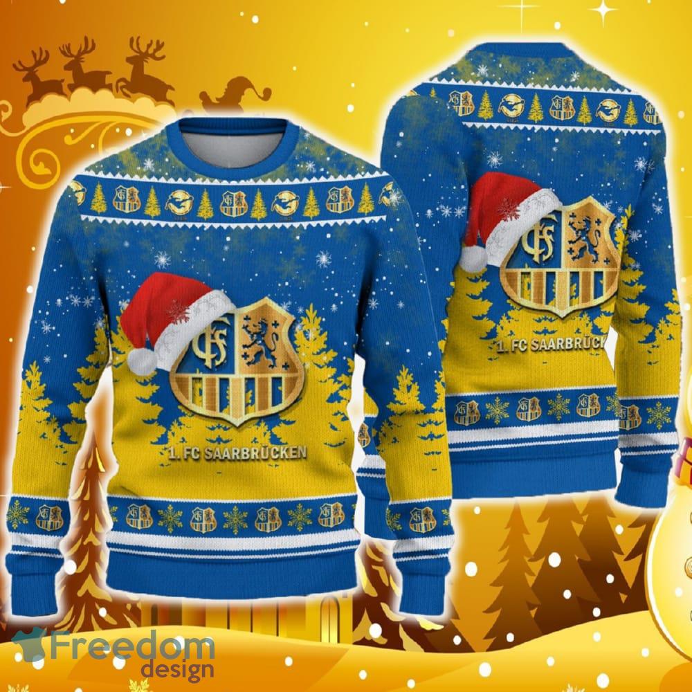 1 FC Saarbrucken Ugly Christmas Sweater Santa Hat Logo Tree Gift For Men And Women image 1 FC Saarbrucken Ugly Christmas Sweater Santa Hat Logo Tree Gift For Men And Women - 1 FC Saarbrucken Ugly Christmas Sweater Santa Hat Logo Tree Gift For Men And Women